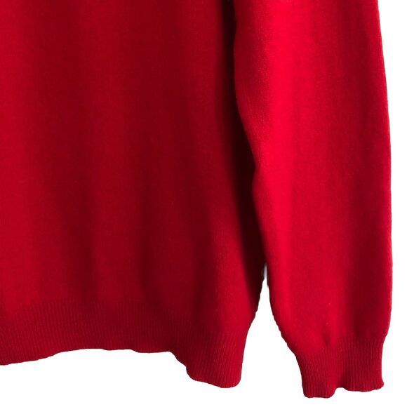 Club Room 2-Ply Estate Cashmere V-Neck Sweater Mens Size M Red Luxury Old Money - Picture 4 of 12